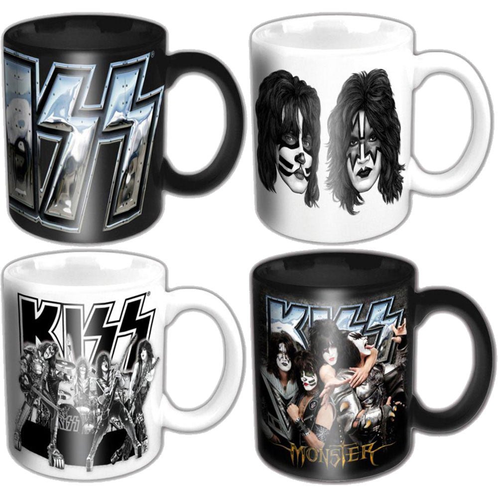 KISS キッス (エース・フレーリー 追悼 ) - Mixed Designs 4個セット / マグカップ - PGS